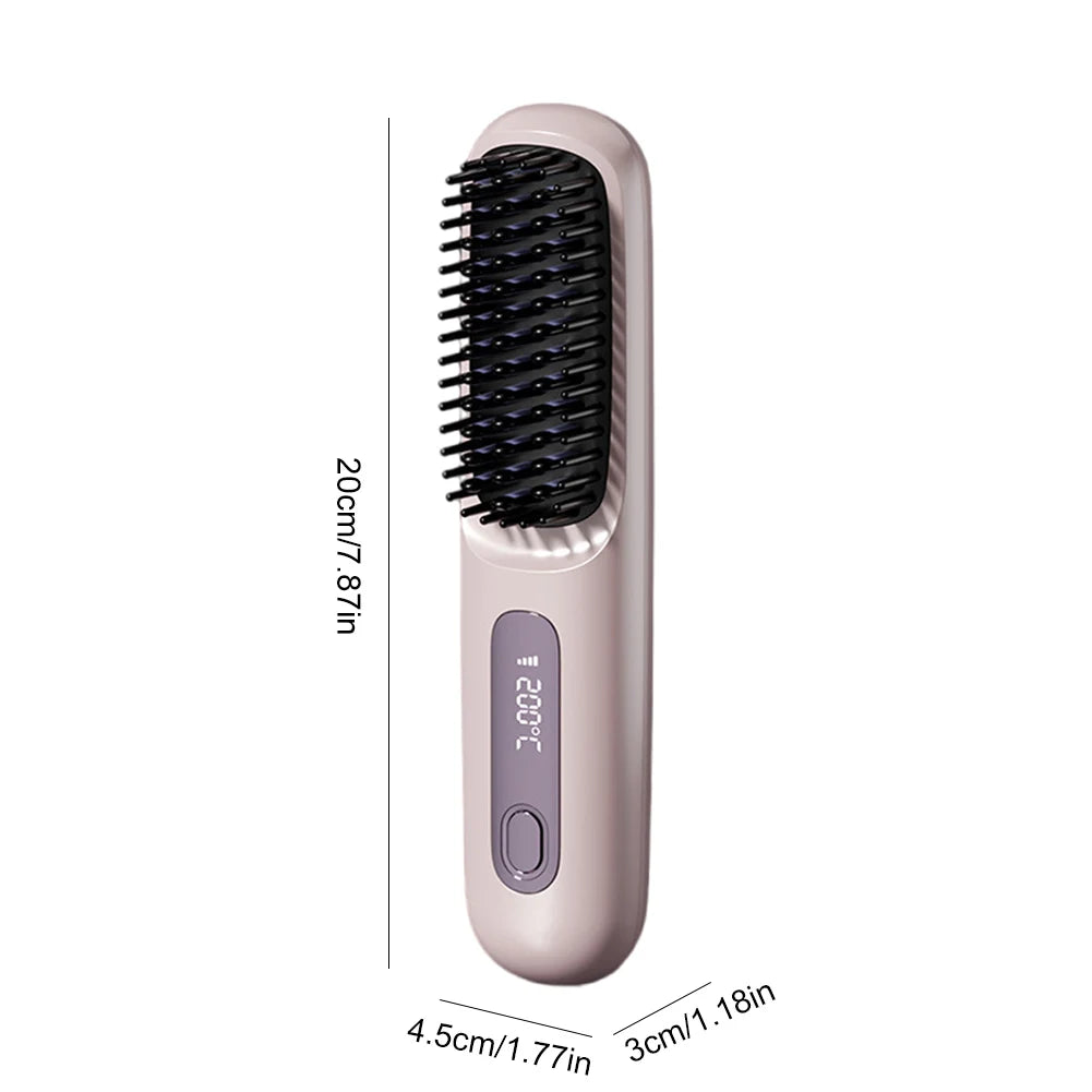 Wireless Hair Straightener Brush *Ruby