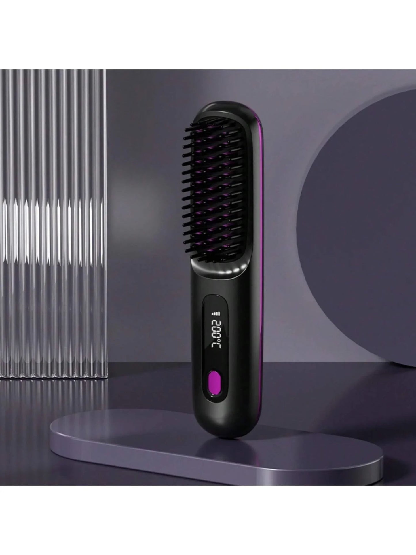 Wireless Hair Straightener Brush *Ruby