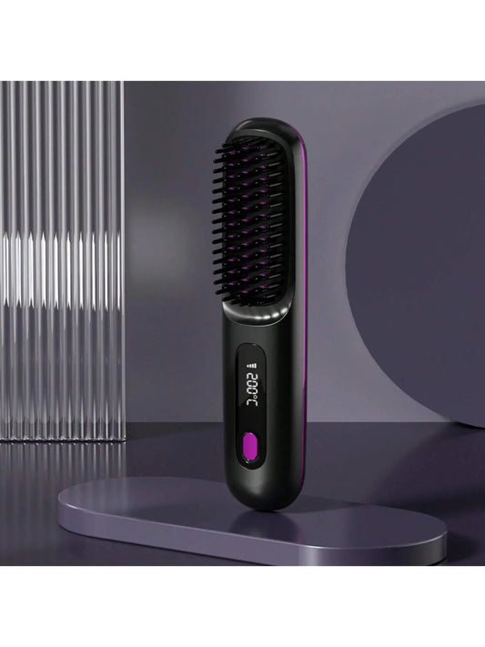 Wireless Hair Straightener Brush *Ruby